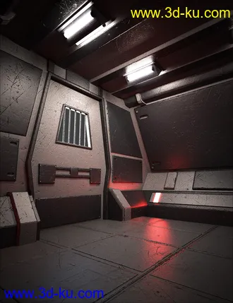 3D打印模型Sci-Fi Confinement Cell的图片