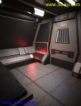3D打印模型Sci-Fi Confinement Cell的图片