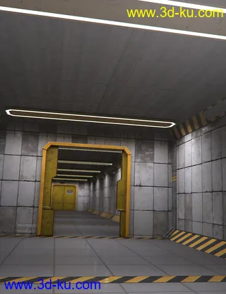 3D打印模型Sci-Fi Corridor Level 51的图片