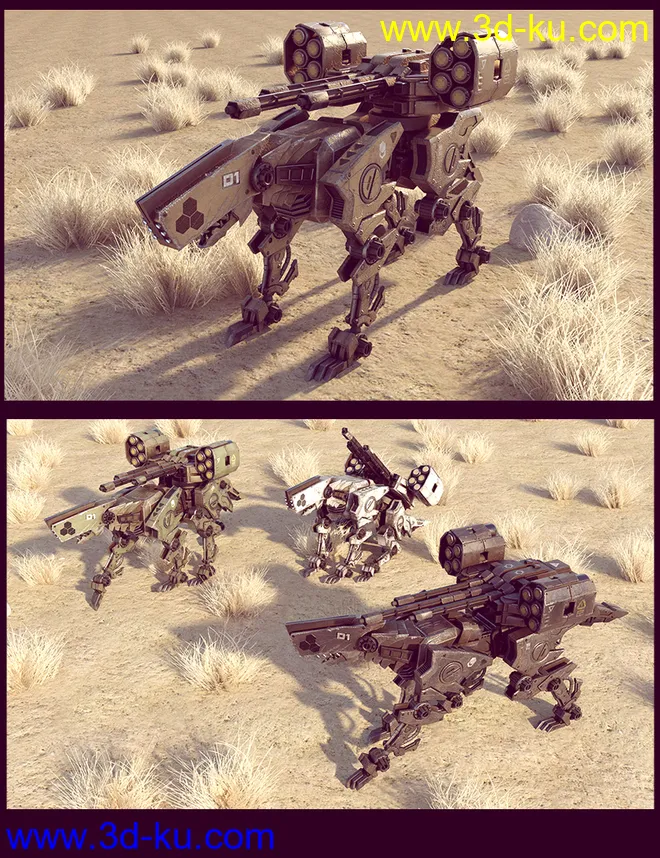Sci-Fi Dog Mecha模型的图片1