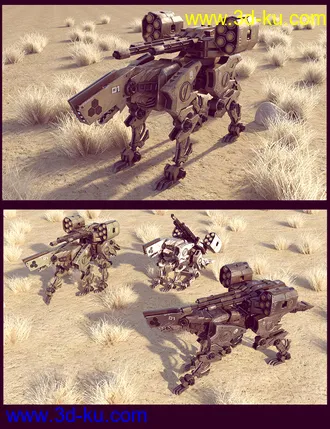3D打印模型Sci-Fi Dog Mecha的图片