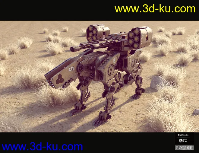 Sci-Fi Dog Mecha模型的图片2