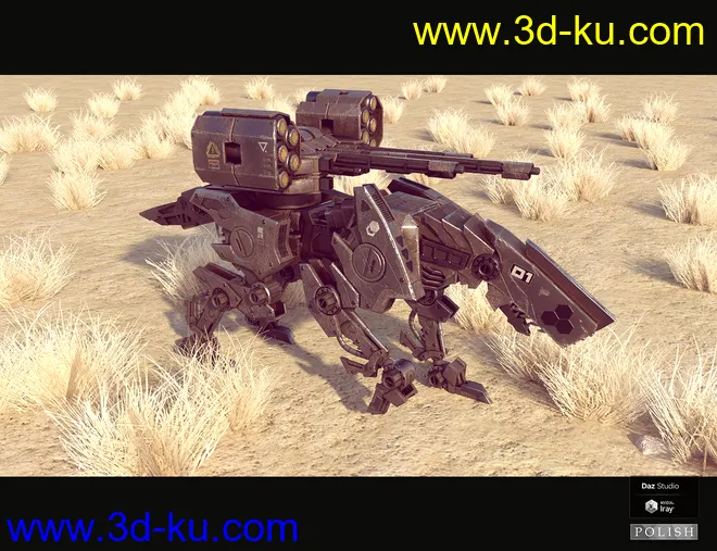 Sci-Fi Dog Mecha模型的图片3