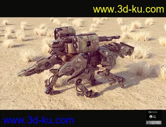 3D打印模型Sci-Fi Dog Mecha的图片