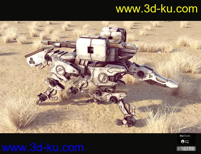 Sci-Fi Dog Mecha模型的图片5
