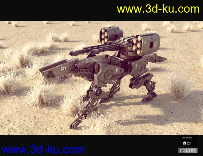 Sci-Fi Dog Mecha模型的图片6