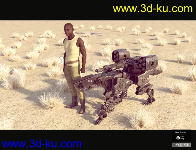 Sci-Fi Dog Mecha模型的图片7