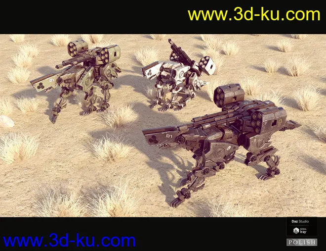 Sci-Fi Dog Mecha模型的图片8
