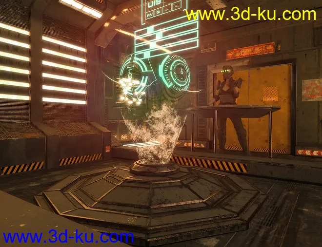 Sci-Fi Holographic Living Room模型的图片2