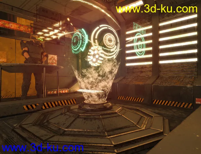 Sci-Fi Holographic Living Room模型的图片3