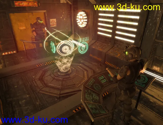 Sci-Fi Holographic Living Room模型的图片6