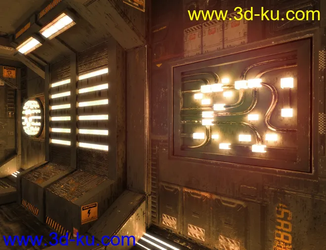 Sci-Fi Holographic Living Room模型的图片7