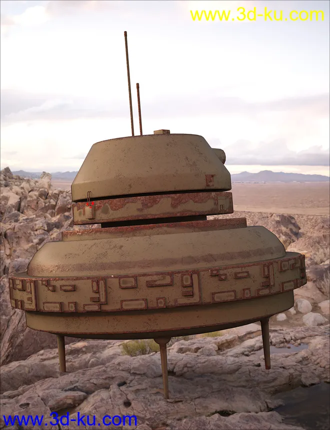 Sci-Fi Hover Scout Bot模型的图片4