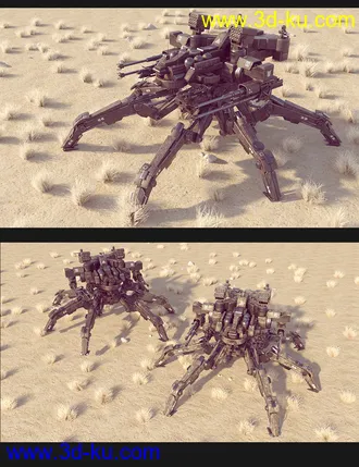 3D打印模型Sci-Fi MS Spider Mecha的图片