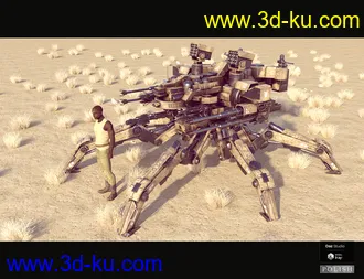 3D打印模型Sci-Fi MS Spider Mecha的图片