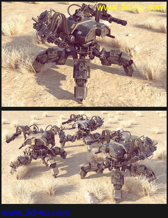 Sci-Fi Quad Mecha模型的图片1