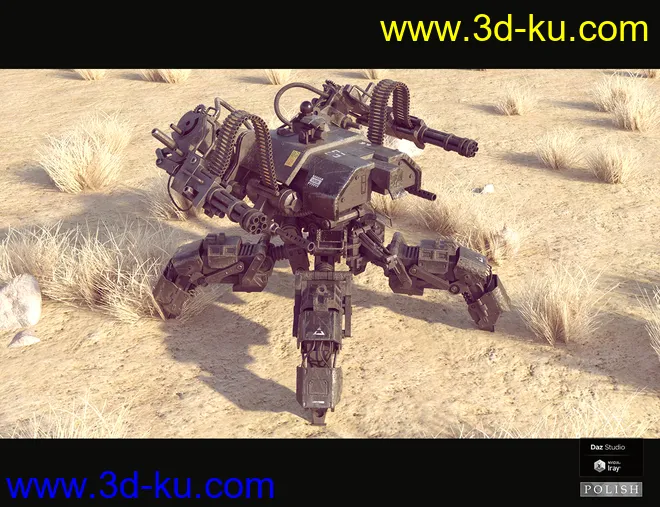 Sci-Fi Quad Mecha模型的图片3