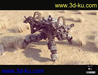 3D打印模型Sci-Fi Quad Mecha的图片