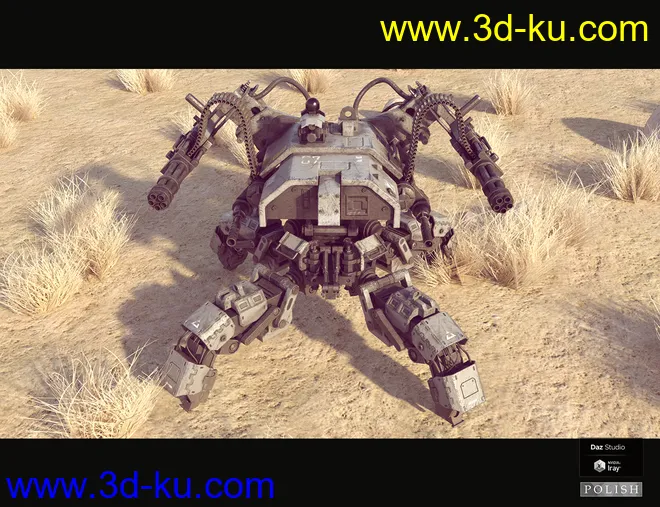 Sci-Fi Quad Mecha模型的图片6