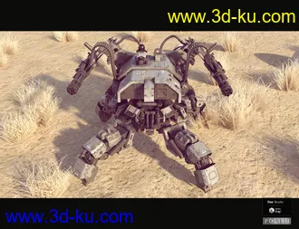 3D打印模型Sci-Fi Quad Mecha的图片