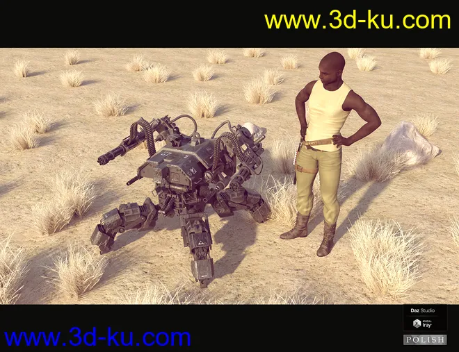 Sci-Fi Quad Mecha模型的图片7