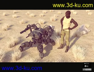 3D打印模型Sci-Fi Quad Mecha的图片