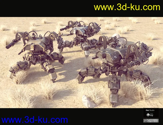Sci-Fi Quad Mecha模型的图片8