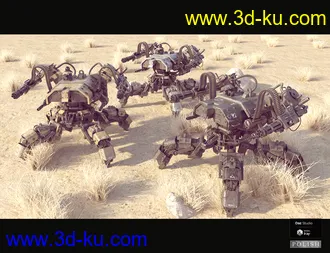 3D打印模型Sci-Fi Quad Mecha的图片