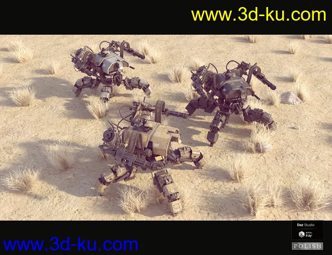 Sci-Fi Quad Mecha模型的图片9