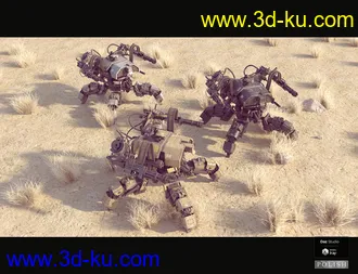 3D打印模型Sci-Fi Quad Mecha的图片