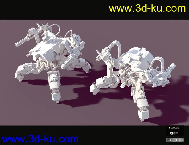 Sci-Fi Quad Mecha模型的图片10