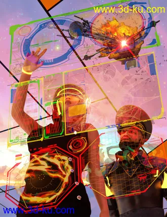 3D打印模型Sci-Tech Overlays and Brushes Volume 01的图片