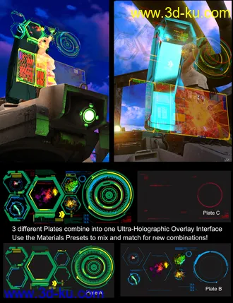 3D打印模型Sci-Tech Overlays and Brushes Volume 01的图片