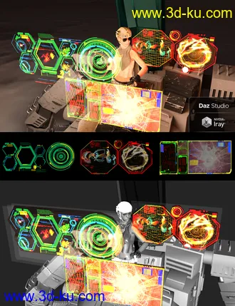 3D打印模型Sci-Tech Overlays and Brushes Volume 01的图片