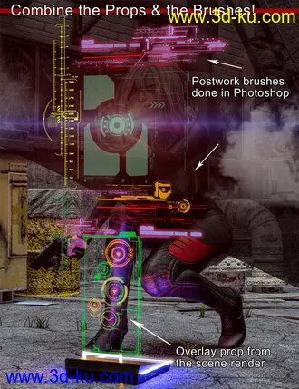 3D打印模型Sci-Tech Overlays and Brushes Volume 01的图片