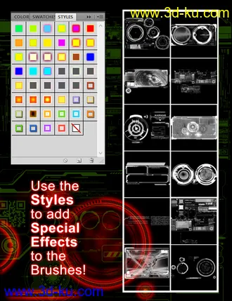 3D打印模型Sci-Tech Overlays and Brushes Volume 01的图片