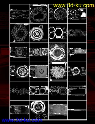 3D打印模型Sci-Tech Overlays and Brushes Volume 01的图片