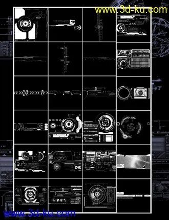 3D打印模型Sci-Tech Overlays and Brushes Volume 01的图片