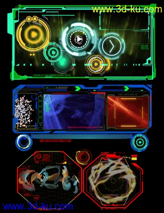 3D打印模型Sci-Tech Overlays and Brushes Volume 01的图片