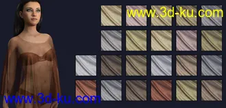3D打印模型Sheer Metalic Fabrics for Iray的图片