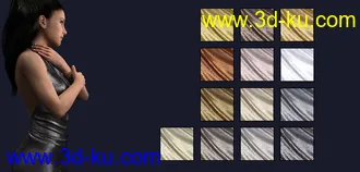 3D打印模型Sheer Metalic Fabrics for Iray的图片