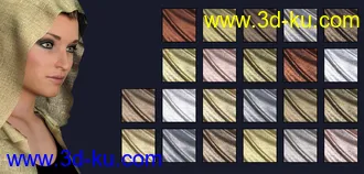 3D打印模型Sheer Metalic Fabrics for Iray的图片