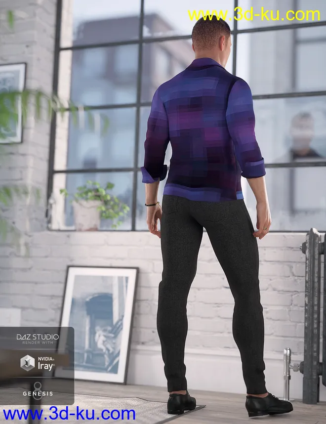 Smart and Suave Outfit for Genesis 8 Male(s)模型的图片3