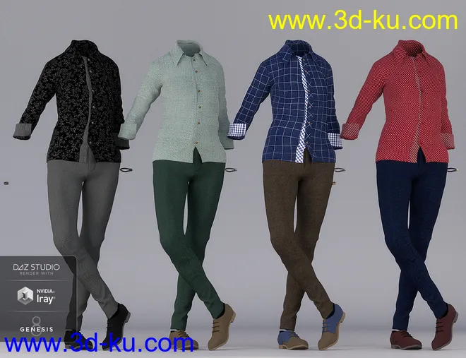 Smart and Suave Outfit Textures模型的图片6