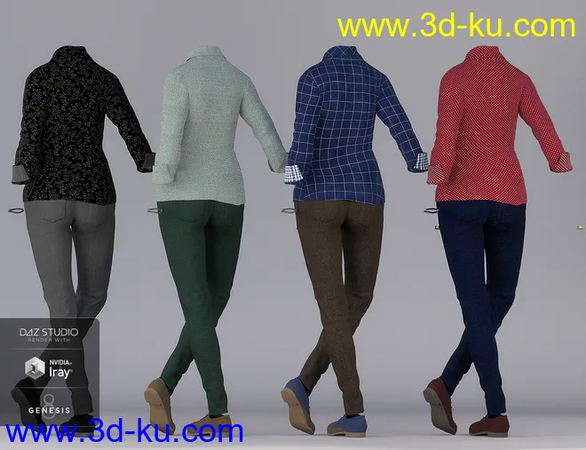 Smart and Suave Outfit Textures模型的图片7