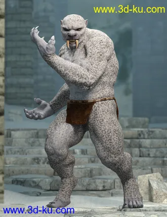 3D打印模型Snow Beast with dForce Hair for Genesis 8 Male的图片