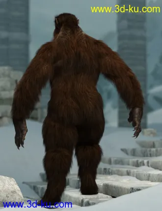 3D打印模型Snow Beast with dForce Hair for Genesis 8 Male的图片