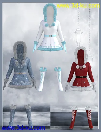 3D打印模型Snow Maiden Outfit for Genesis 8 Female的图片