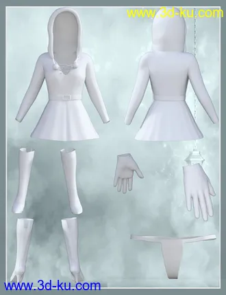 3D打印模型Snow Maiden Outfit for Genesis 8 Female的图片