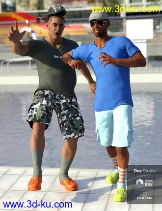 3D打印模型Socks In Krokz Outfit Textures的图片